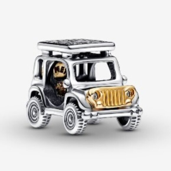 Silver Sterling Adventure Jeep Charm for Bracelet or Chain - Picture 1 of 8